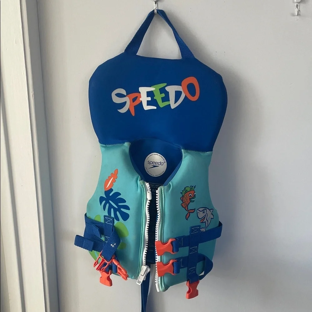 Speedo Kids Swim Vest - Blue and Teal